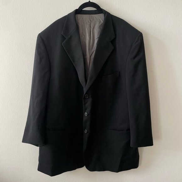 Vintage black givenchy wool blazer - Picture 1 of 4